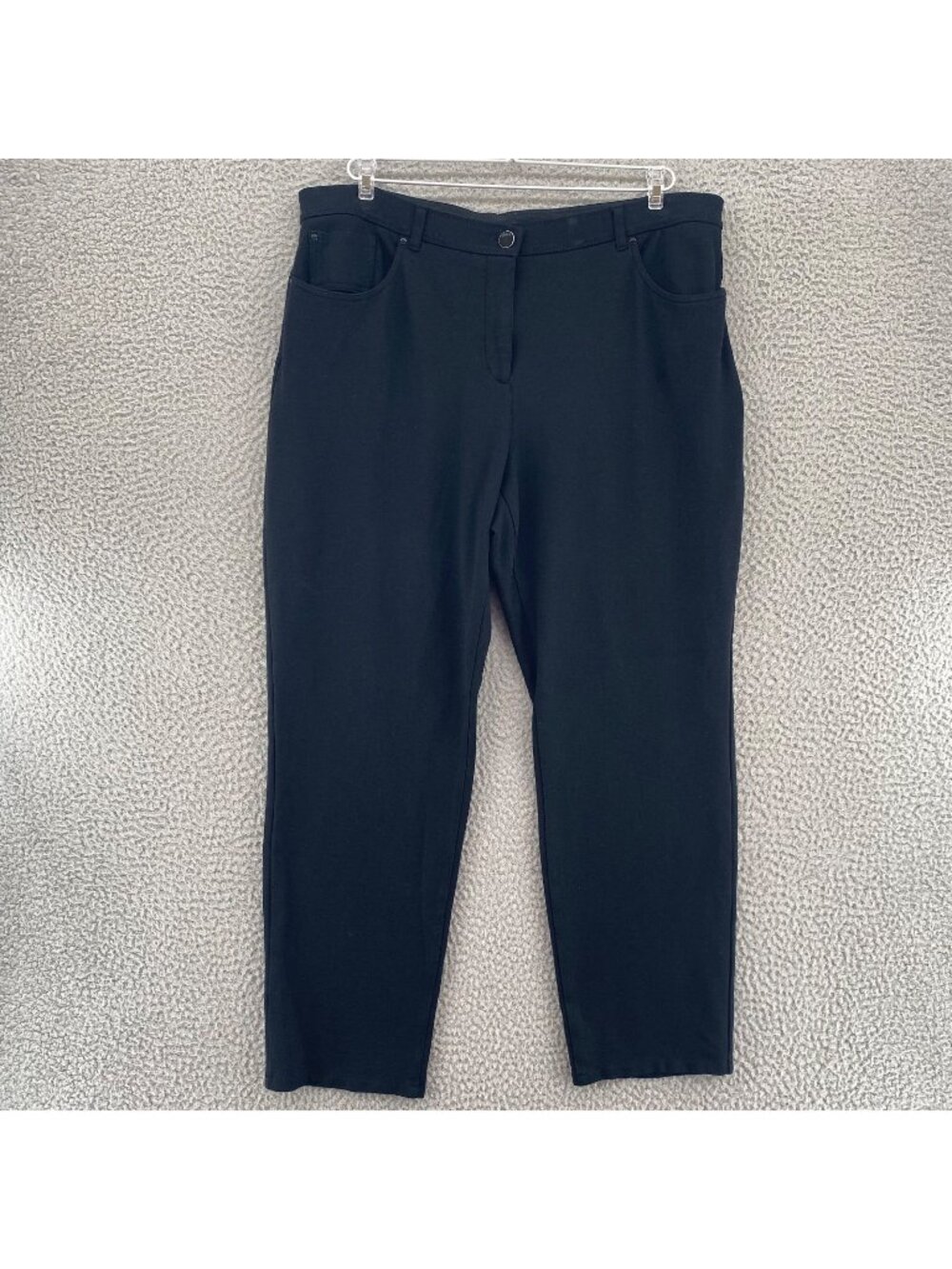 Chicos Jeans Women 3 Short US 16 Peyton Black So Slimming Stretch Jegging Pocket